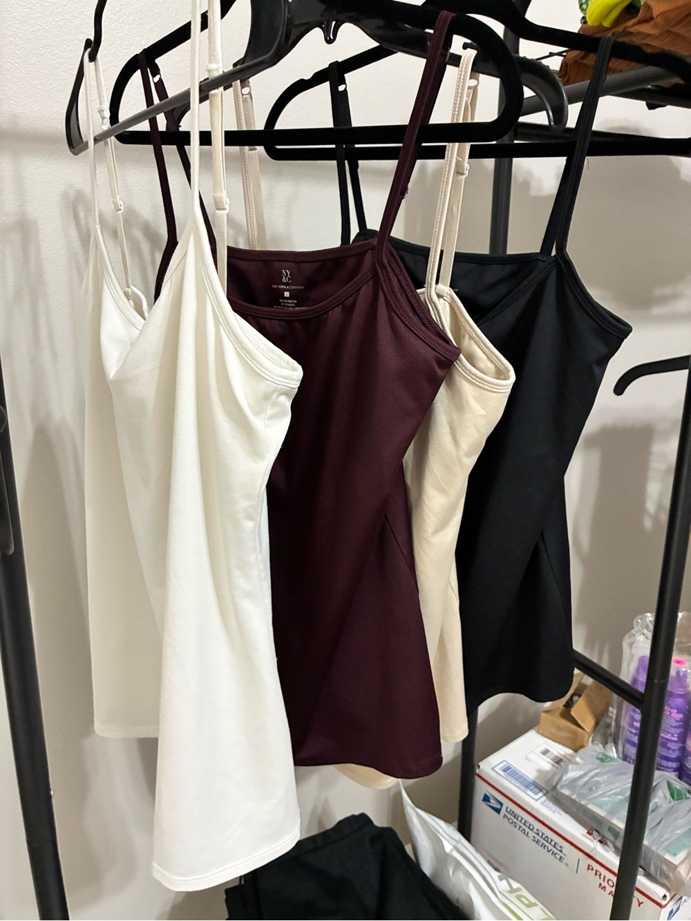 New York & Company Spaghetti Strap Camisoles bundle of four (4) size Large - Picture 2 of 7